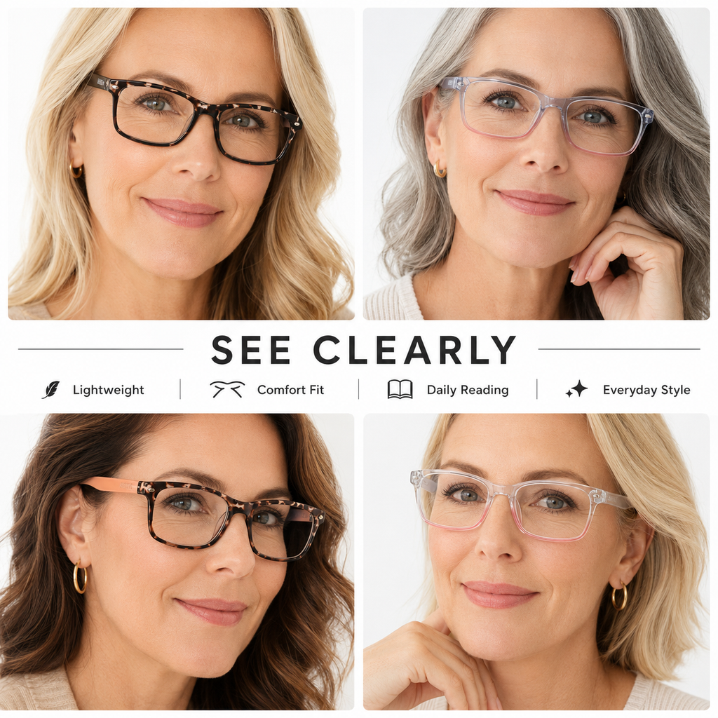 Stylish Reading Glasses for Women – Blue Light Blocking Readers, Fashion Eyeglasses Cheaters for Everyday Comfort