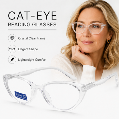EYEURL Fashion Cat Eye Reading Glasses for Women – 4 Pack Blue Light Blocking Computer Readers, Anti-Glare UV Protection Eyewear