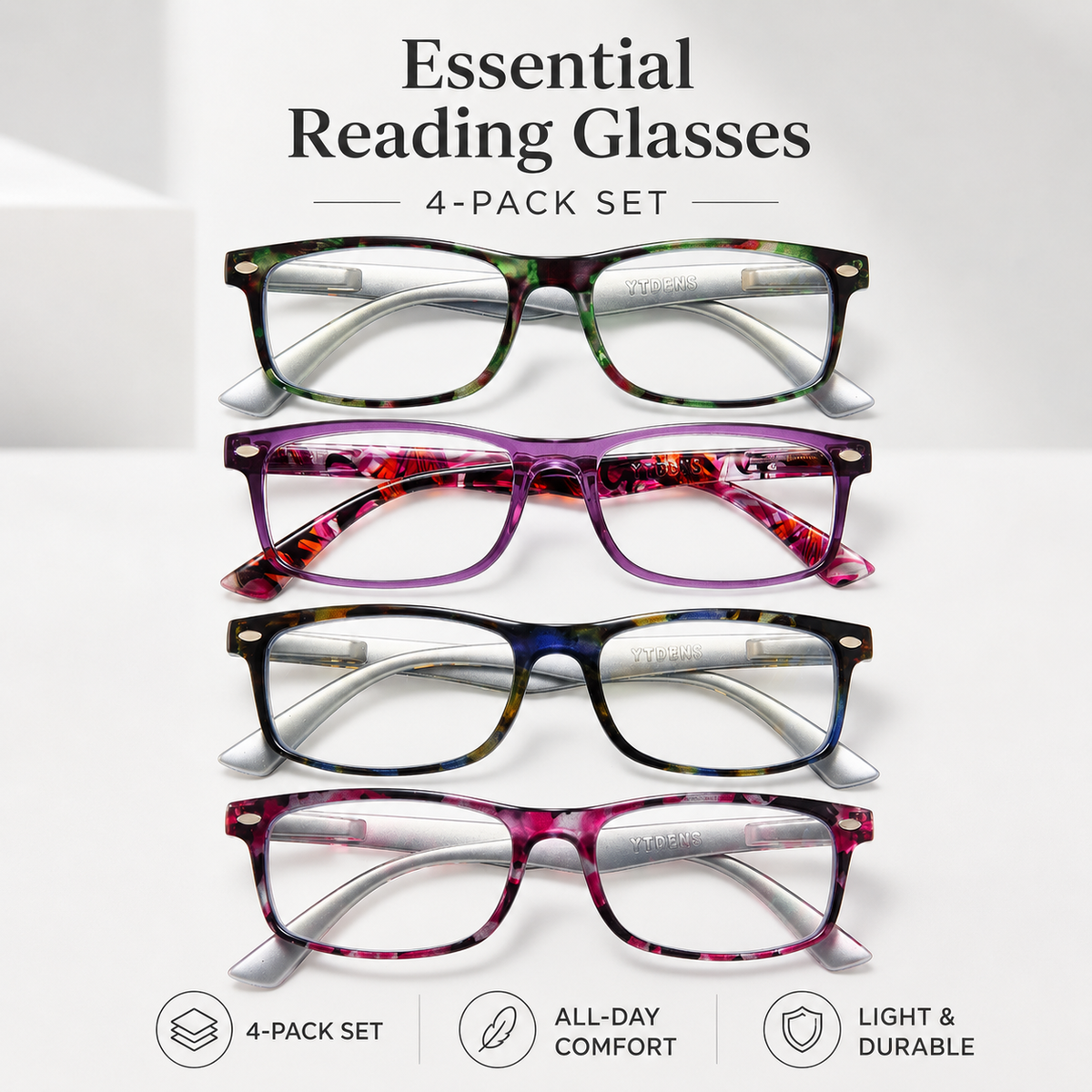4-Pack Fashion Blue-Light Readers for Men & Women - product photo 1