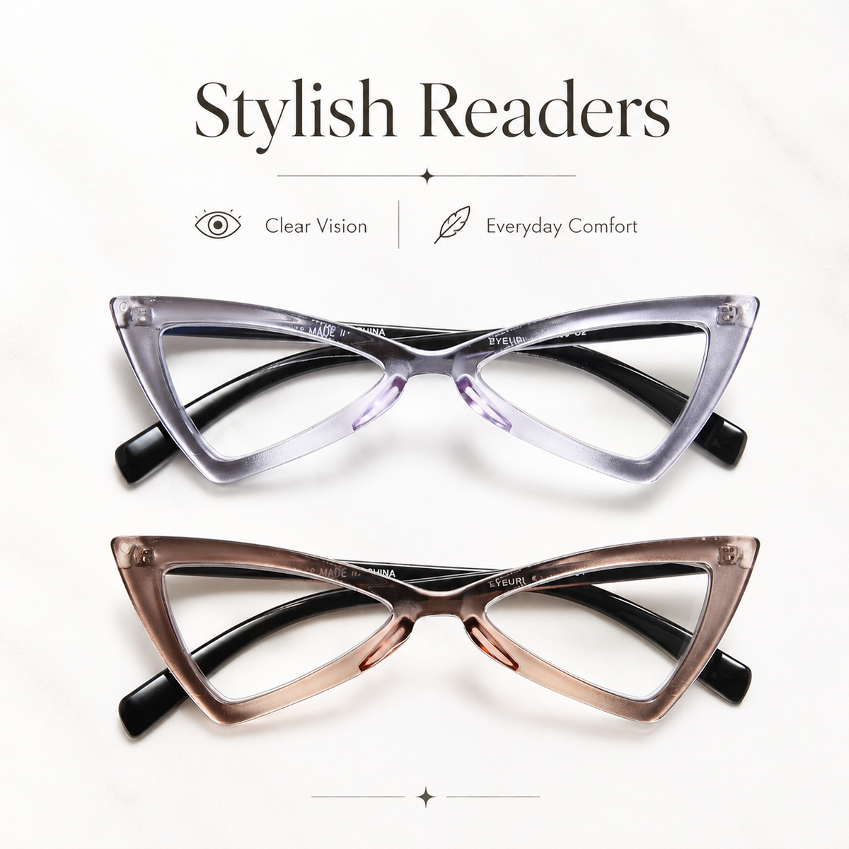 3-Pack Oversized Cat-Eye Blue-Light Readers for Women - product photo 8