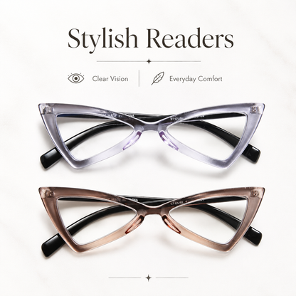EYEURL Blue Light Blocking Cat Eye Reading Glasses for Women – 3 Pack Oversized Computer Readers with Spring Hinges, Anti-UV and Anti Eyestrain Eyeglasses