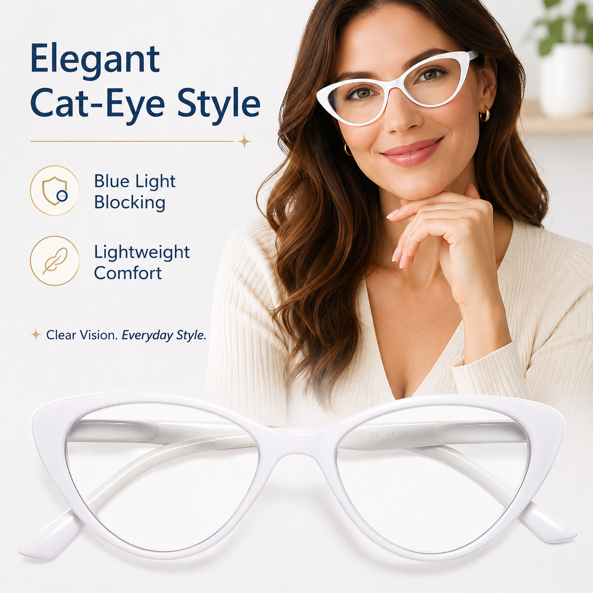 5-Pack Cat-Eye Blue-Light Readers for Women – Black & Blue - product photo 6