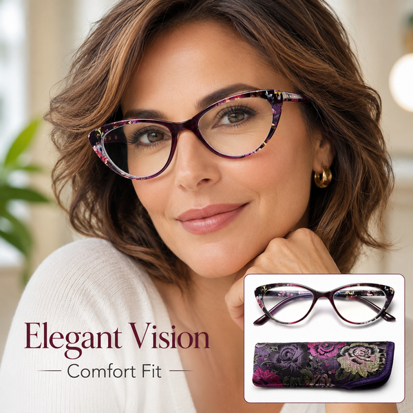 EYEURL Cat Eye Reading Glasses for Women, 2 Pack Blue Light Blocking Readers with Spring Hinge – Anti Glare UV Protection Computer Eyeglasses