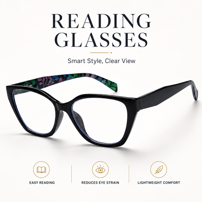 EYEURL 4 Pack Reading Glasses for Wome Oprah Cat Eye Reading Glasses Men Blue Light Glasses Readers for Women