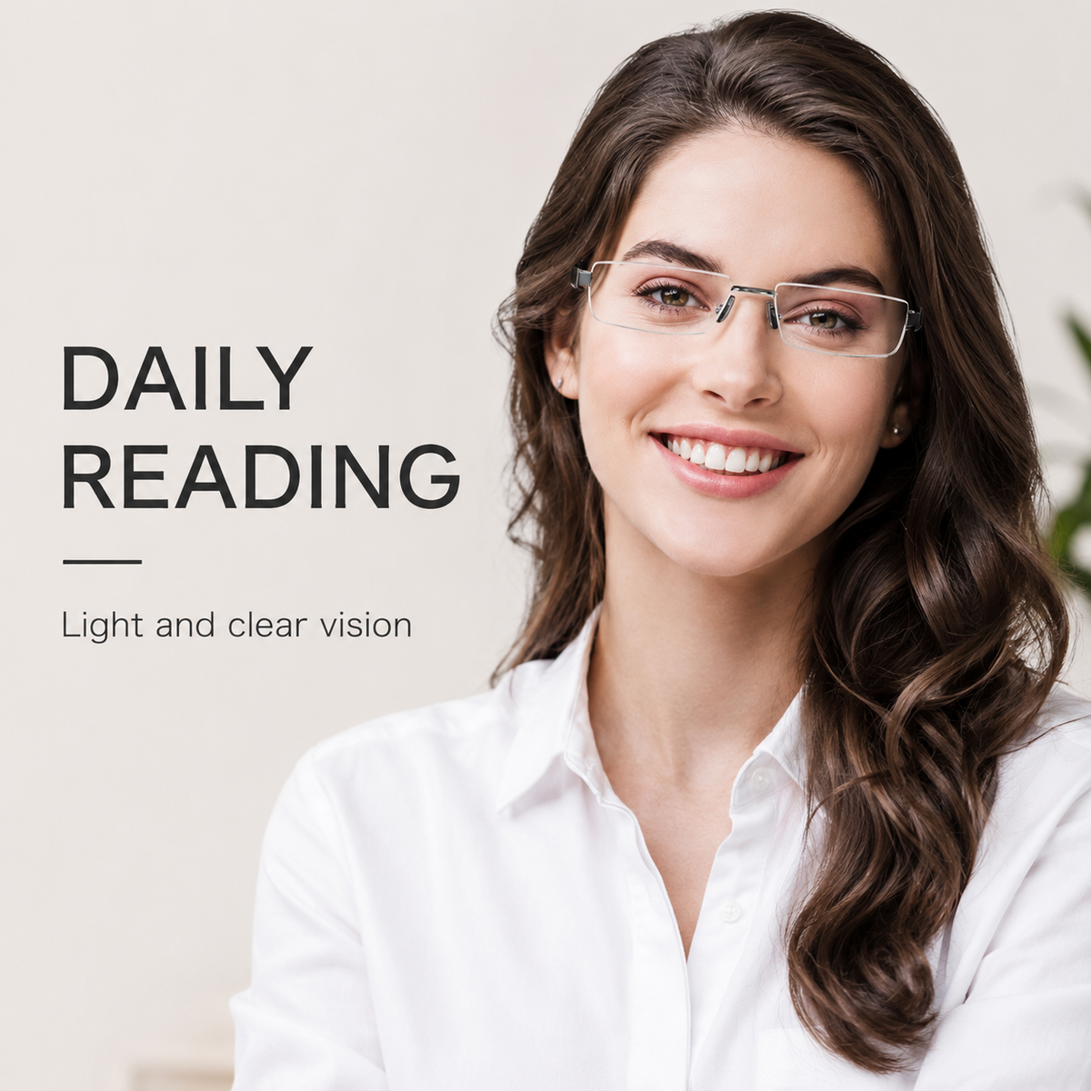 Semi-Rimless Blue-Light Readers for Men & Women – Black - product photo 3