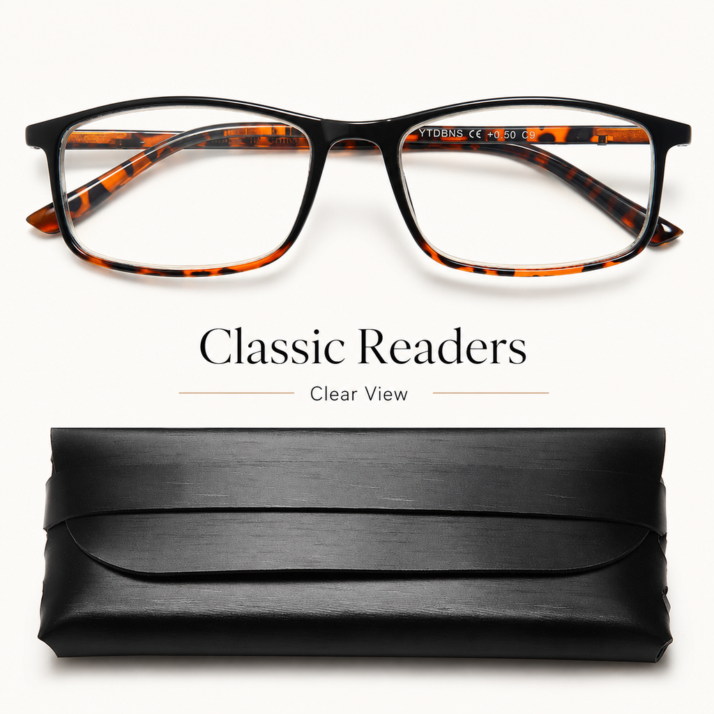 Professional Reading Glasses for Men and Women – Blue Light Blocking Computer Readers with Spring Hinges, Anti Glare & UV Protection