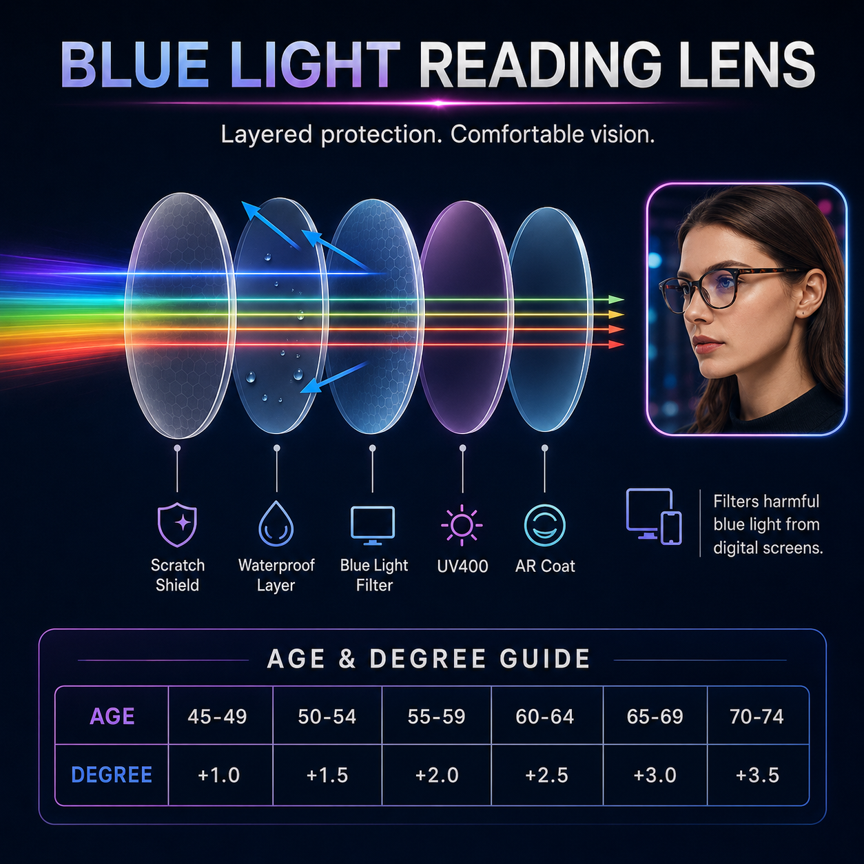 EYEURL Blue Light Blocking Cat Eye Reading Glasses for Women – 4 Pack Stylish Readers, Anti Eyestrain UV Protection Eyewear for Work and Reading