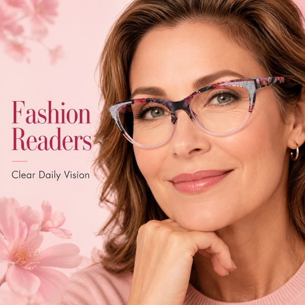 Stylish Cat Eye Reading Glasses for Women – Glitter Frame Blue Light Readers, Fashionable Computer Cheaters for Everyday Comfort