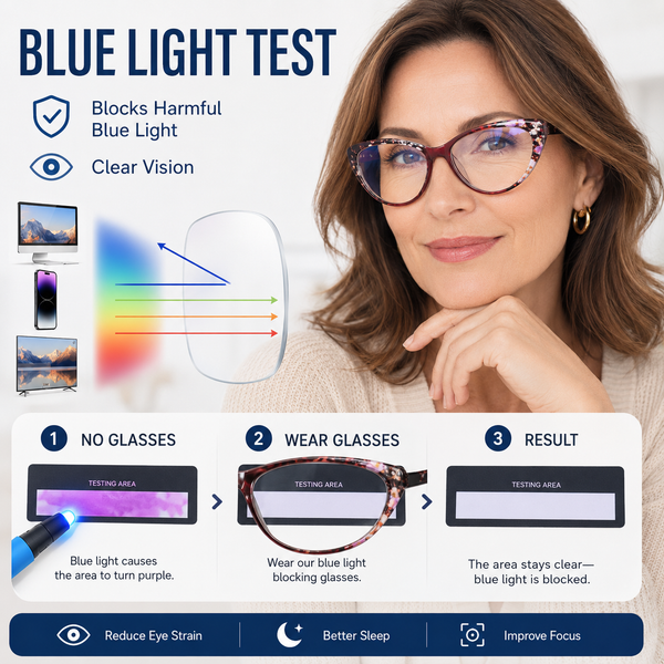 EYEURL Cat Eye Reading Glasses for Women, 2 Pack Blue Light Blocking Readers with Spring Hinge – Anti Glare UV Protection Computer Eyeglasses