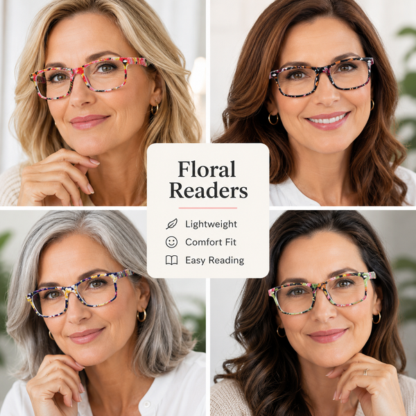 Fashion Reading Glasses for Women – Blue Light Blocking Ladies Readers, Lightweight Stylish Cheaters for Clear Vision