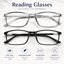 Unisex Professional Reading Glasses – Blue Light Filter Computer Readers with Spring Hinges, Anti Glare and UV Protection Lenses