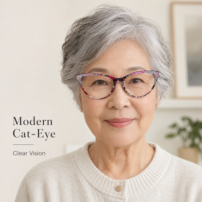 Cat Eye Reading Glasses for Women, Eyeglasses, Blue Light Readers for Women, Computer Eye Glasses, Cheaters, Stylish Glitter Frame for All Face Shapes