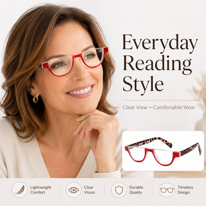 EYEURL Half Frame Reading Glasses for Women-5 Pack Blue Light Blocking Glasses Fashion Rimless Computer Readers for Women Anti UV Ray Eyeglasses with Spring Hinges,1.25