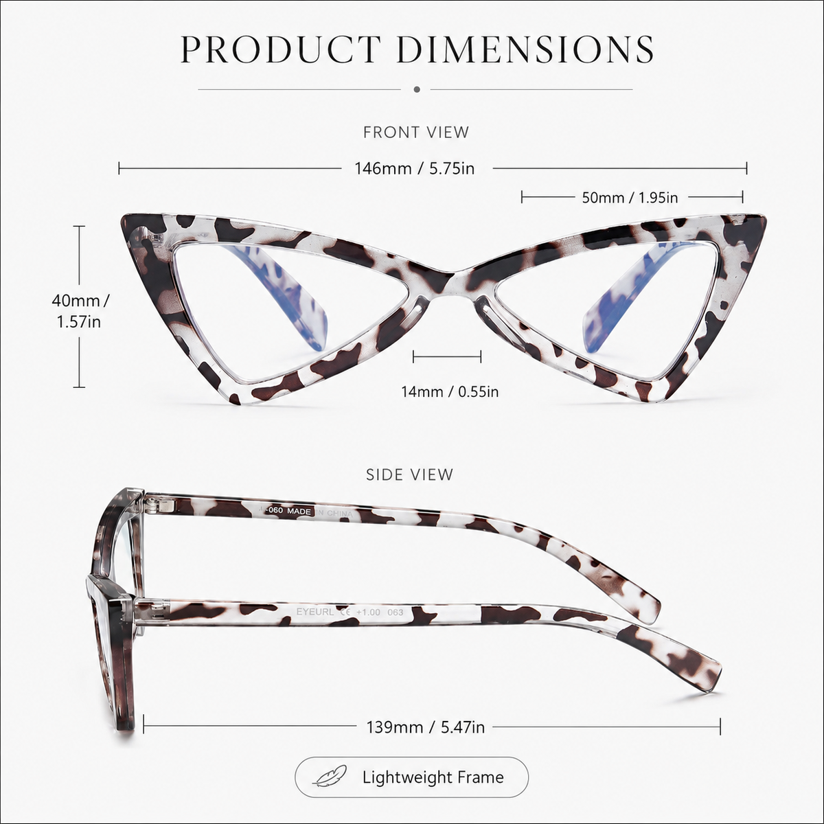 4-Pack Oversized Cat-Eye Blue-Light Readers for Women - product photo 4
