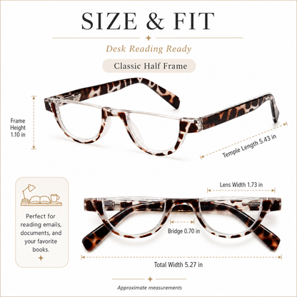 EYEURL Half Frame Reading Glasses for Women – 5 Pack Blue Light Blocking Rimless Computer Readers with Spring Hinges, Anti-UV Stylish Eyewear