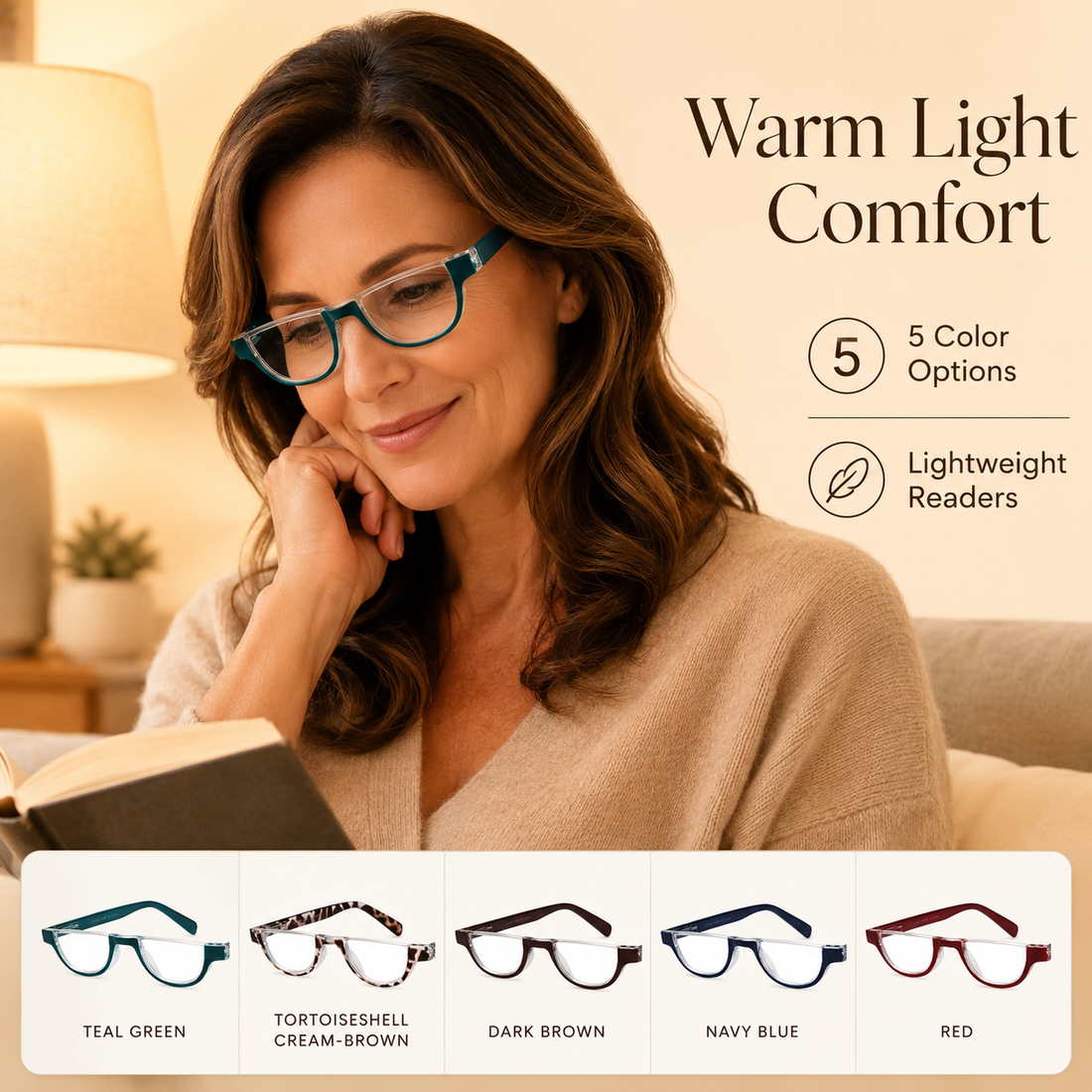 5-Pack Full-Rim Blue-Light Readers for Women - product photo 2