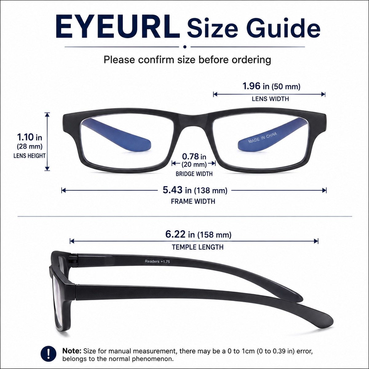 2-Pack Classic Blue-Light Readers for Men & Women - product photo 4