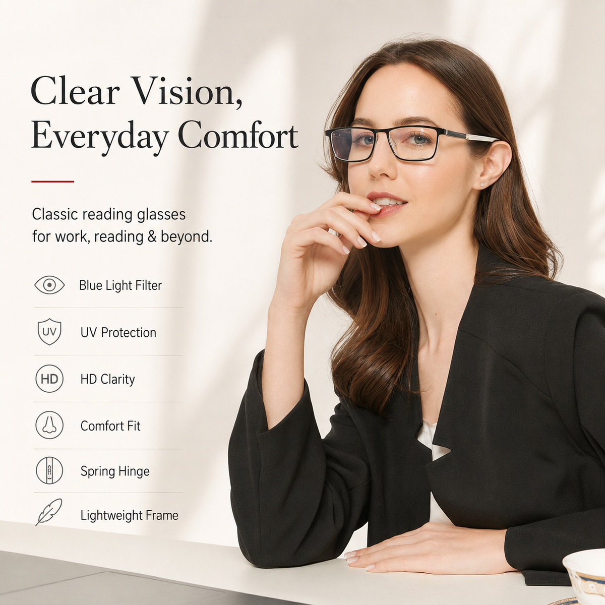 4-Pack Classic Blue-Light Readers for Men & Women - product photo 5