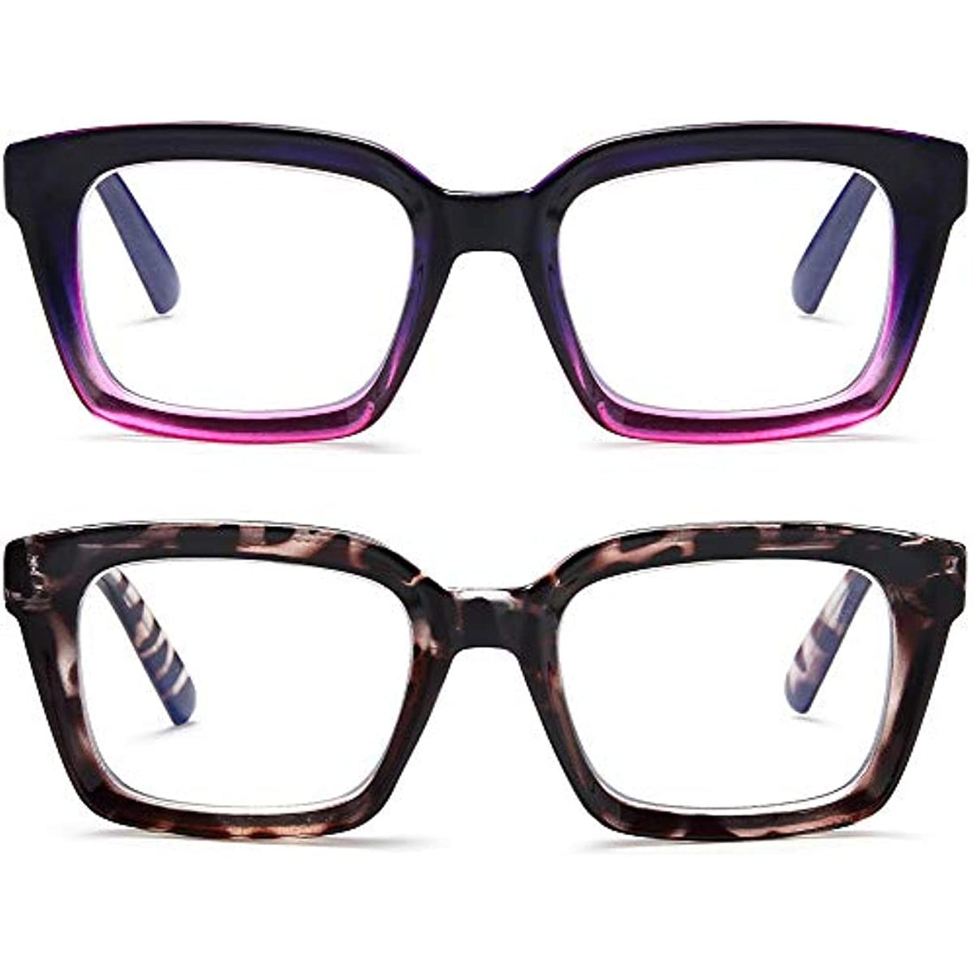 2-Pack Oversized Square Blue-Light Readers for Men & Women - product photo 1