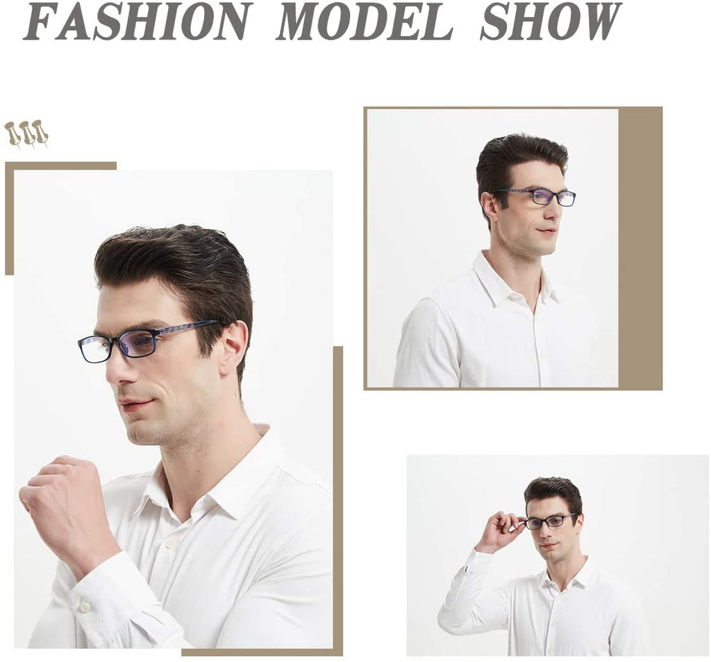 EYEURL Reading glasses Blue Light Blocking Men Women Computer Readers Lightweight TR90 Flexible Frame Eyeglasses UV Protection