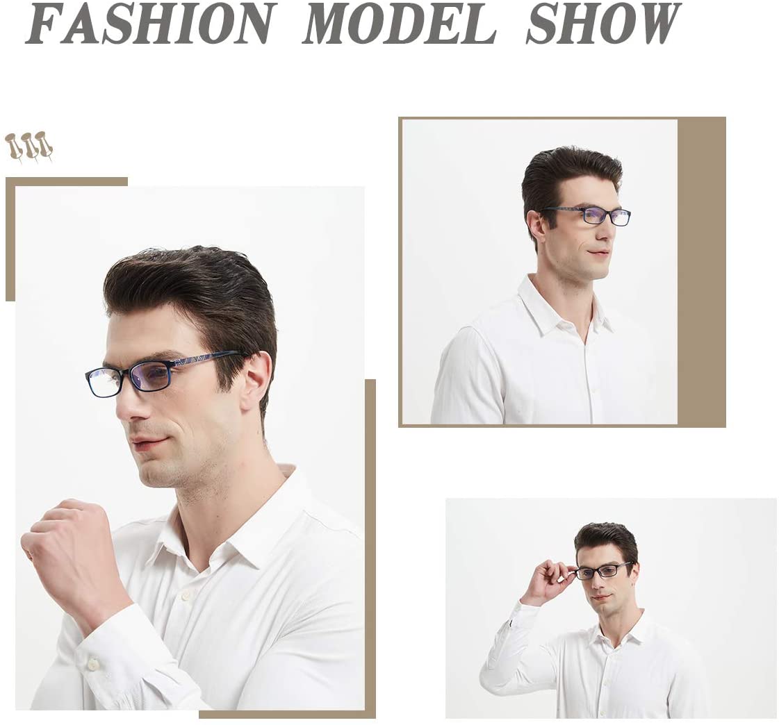 EYEURL Reading glasses Blue Light Blocking Men Women Computer Readers Lightweight TR90 Flexible Frame Eyeglasses UV Protection