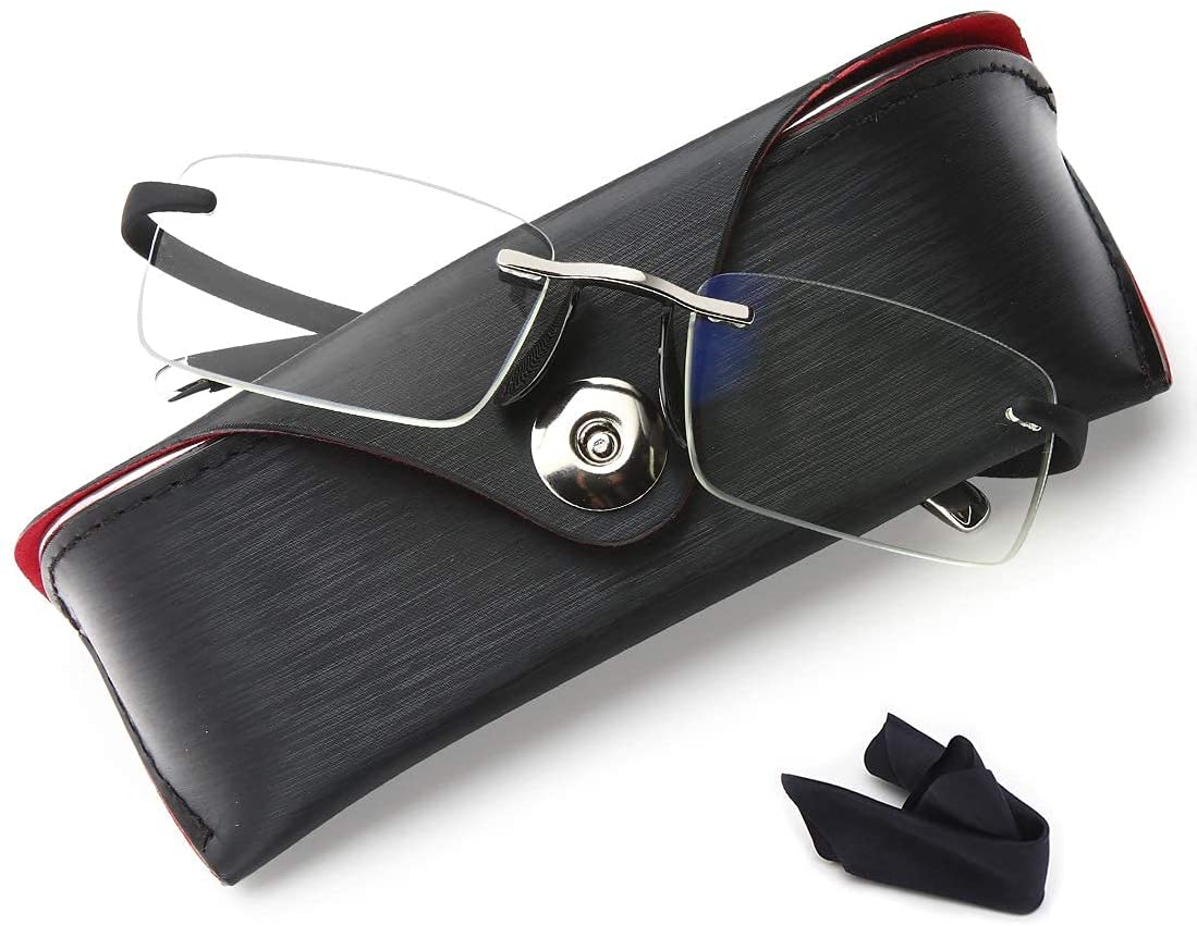 Classic Rimless Readers for Men & Women – Black - product photo 1