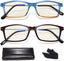 Reading Glasses Blue Light Blocking - 2 Pairs Anti-blue Readers for Men and Women  Lightweight Quality Blue Screen Eyeglass