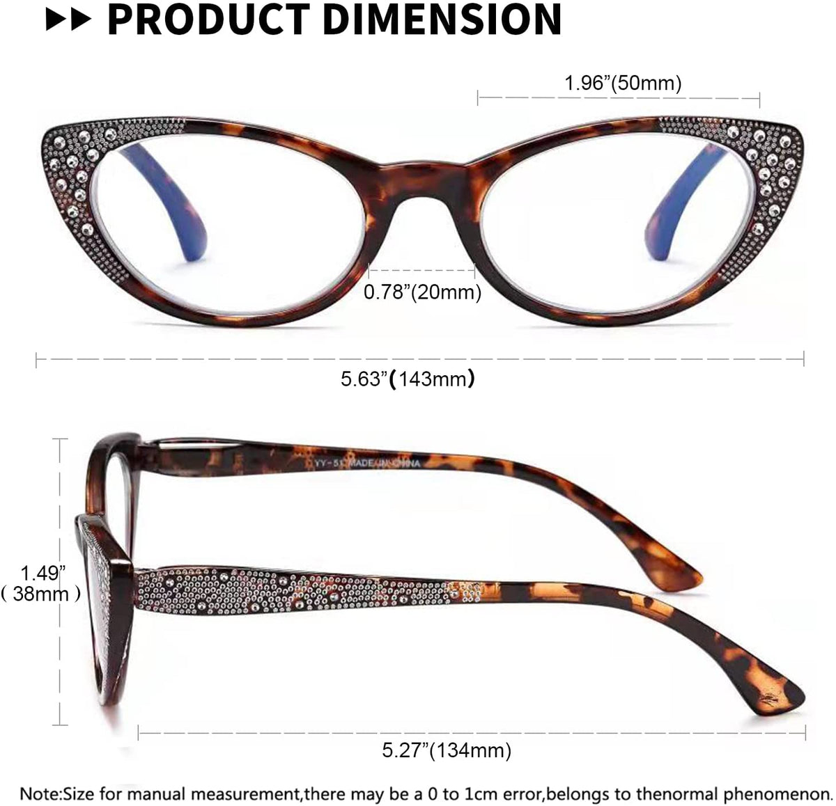 3-Pack Cat-Eye Blue-Light Readers for Women – Black & Clear - product photo 3