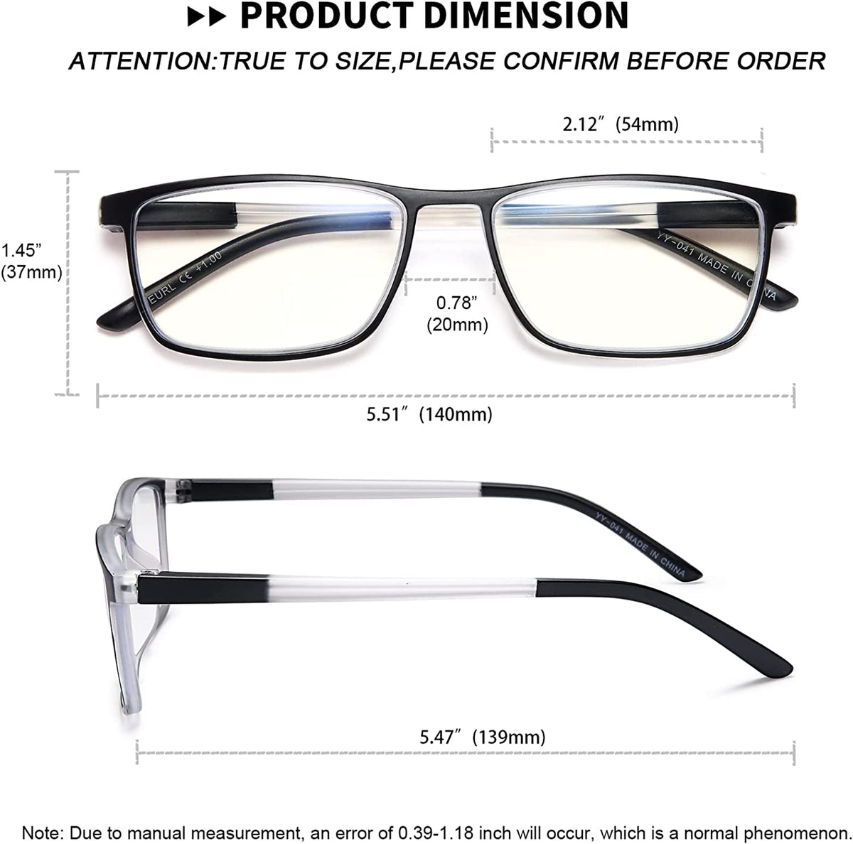 4-Pack Classic Full-Rim Blue-Light Readers for Men & Women - product photo 3