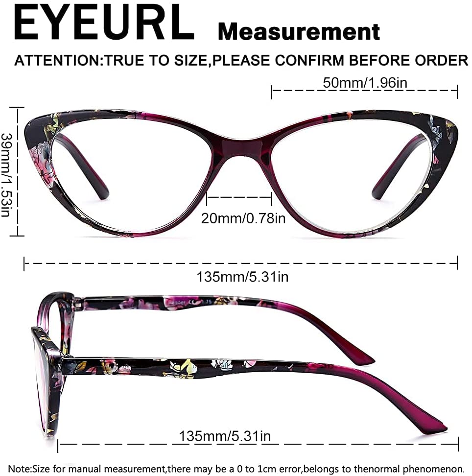 2-Pack Cat-Eye Blue-Light Readers for Women – Blue & Brown - product photo 2