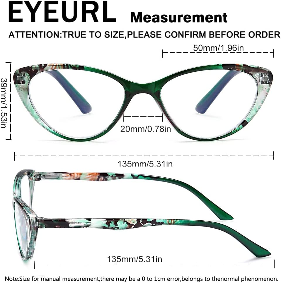 2-Pack Cat-Eye Blue-Light Readers for Women – Blue & Green - product photo 3