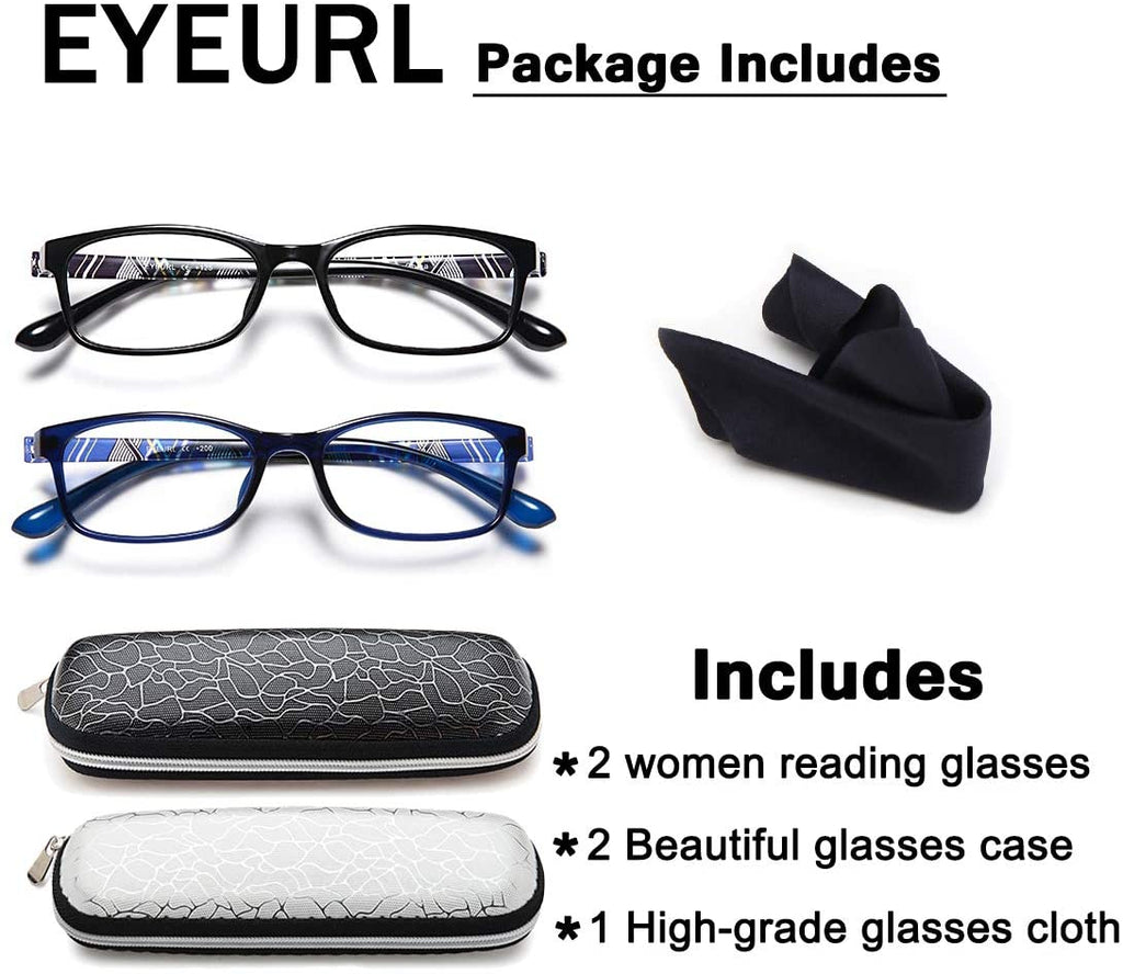 EYEURL Reading glasses Blue Light Blocking Men Women Computer Readers Lightweight TR90 Flexible Frame Eyeglasses UV Protection