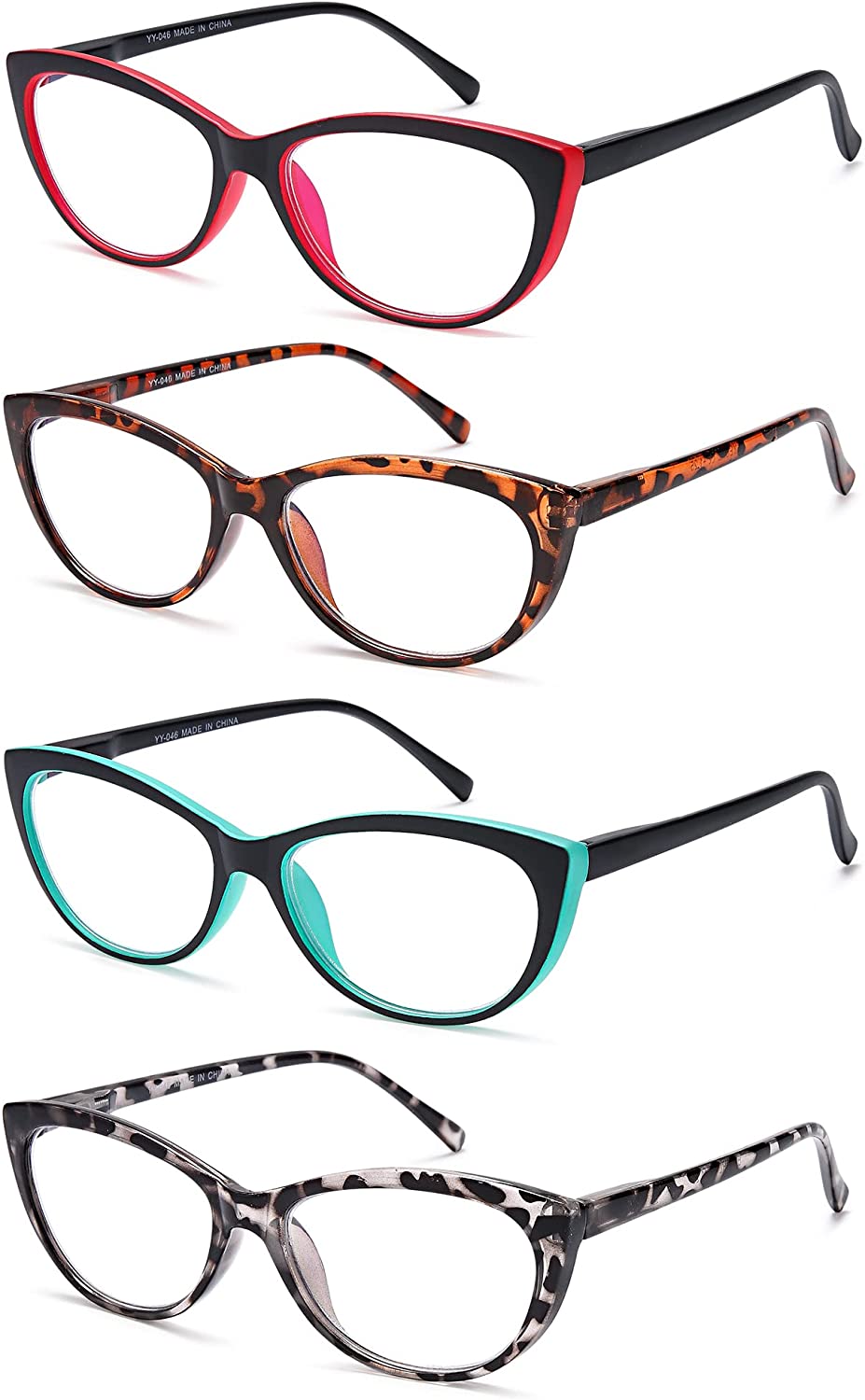 4-Pack Fashion Cat-Eye Blue-Light Readers for Women - product photo 2