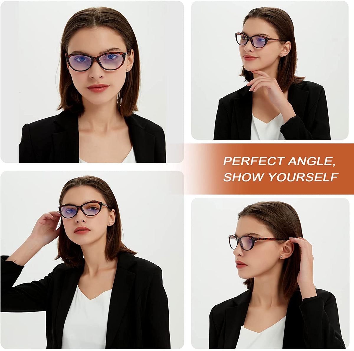 4-Pack Fashion Cat-Eye Blue-Light Readers for Women - product photo 6