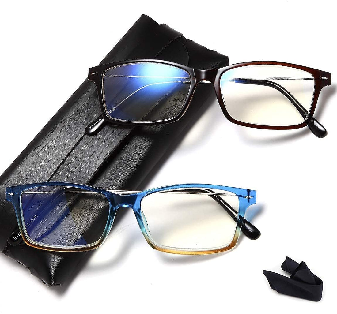 2-Pack Classic Full-Rim Blue-Light Readers for Men & Women - product photo 1