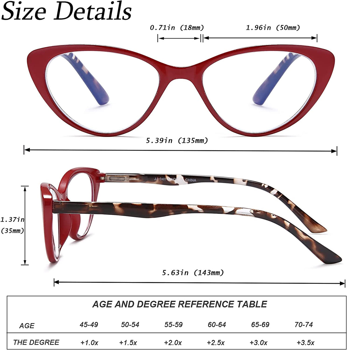 4-Pack Cat-Eye Blue-Light Readers for Women – Anti-Glare - product photo 3