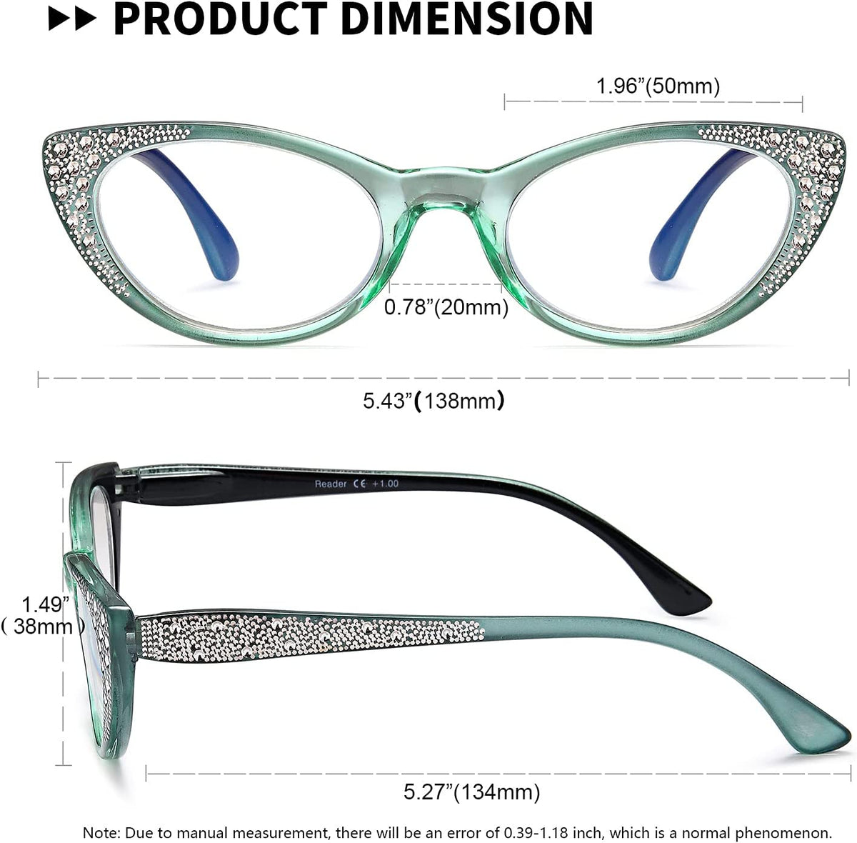 3-Pack Cat-Eye Blue-Light Readers for Women – Brown & Purple - product photo 2