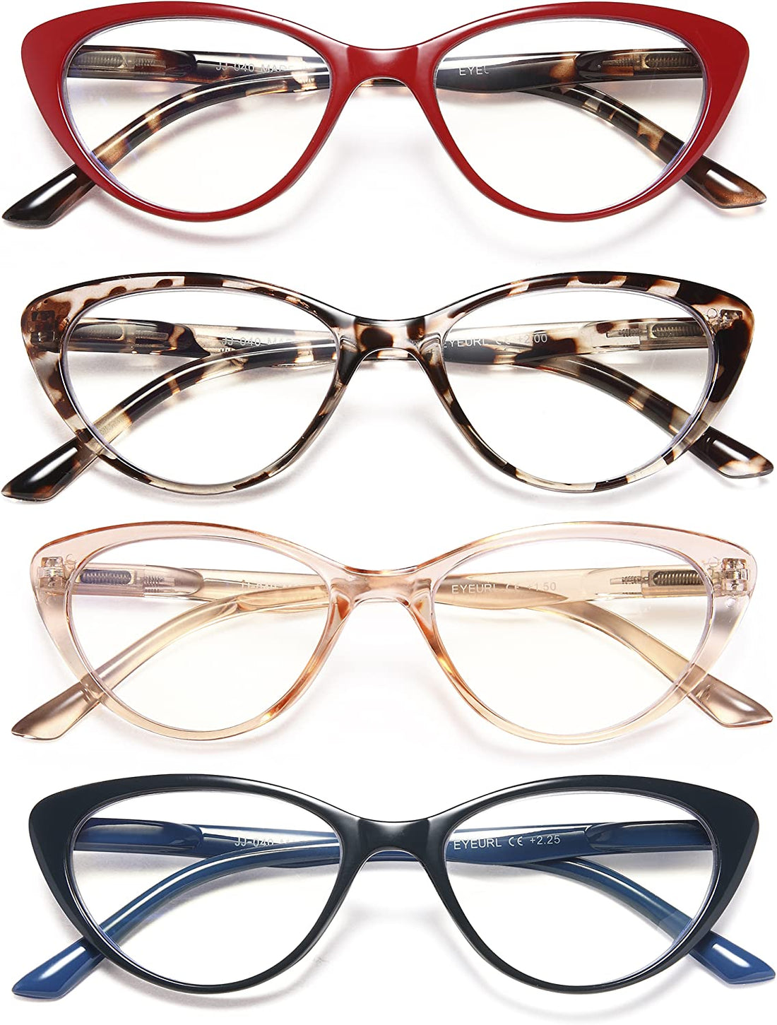 4-Pack Cat-Eye Blue-Light Readers for Women – Anti-Glare - product photo 1