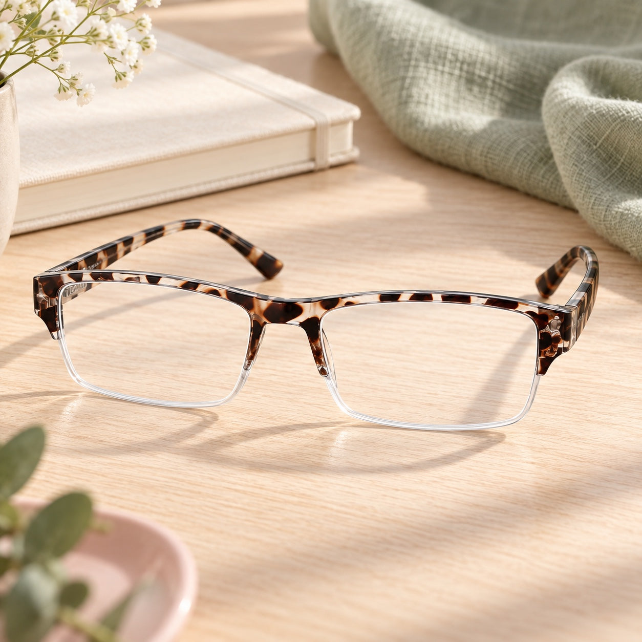 Semi-Rimless Reading Glasses